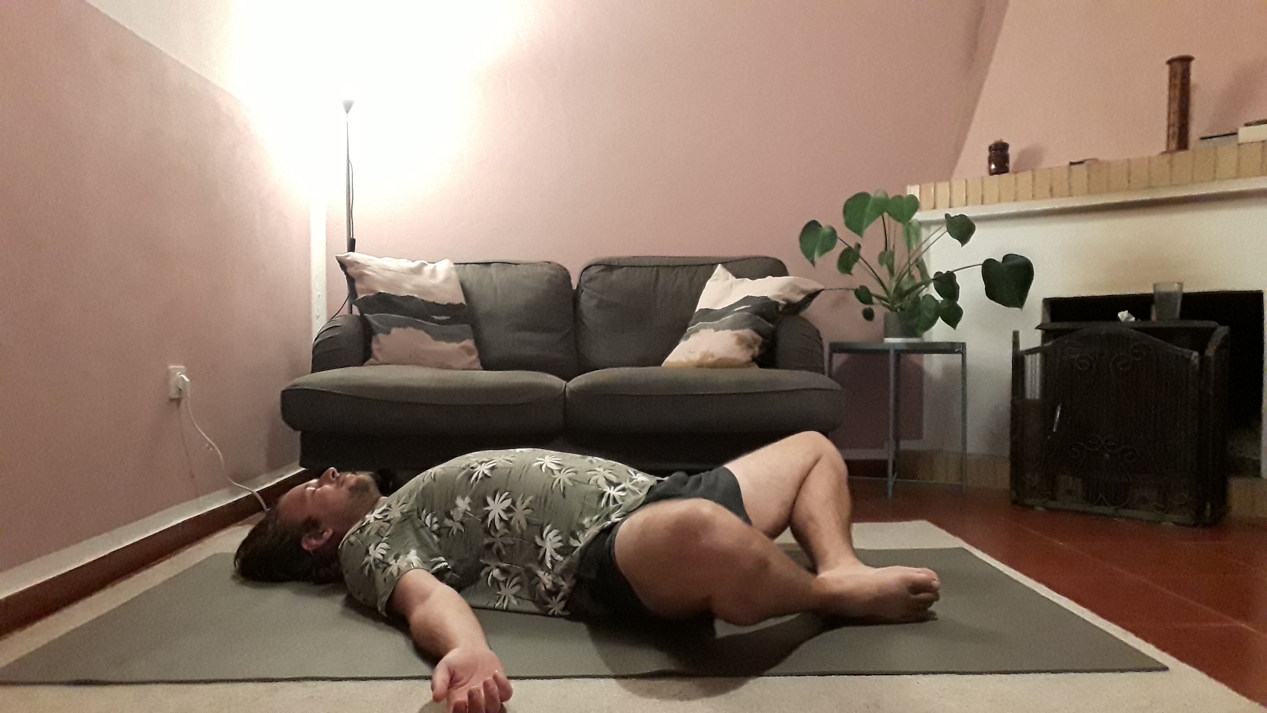 Supta baddha konasana to relax